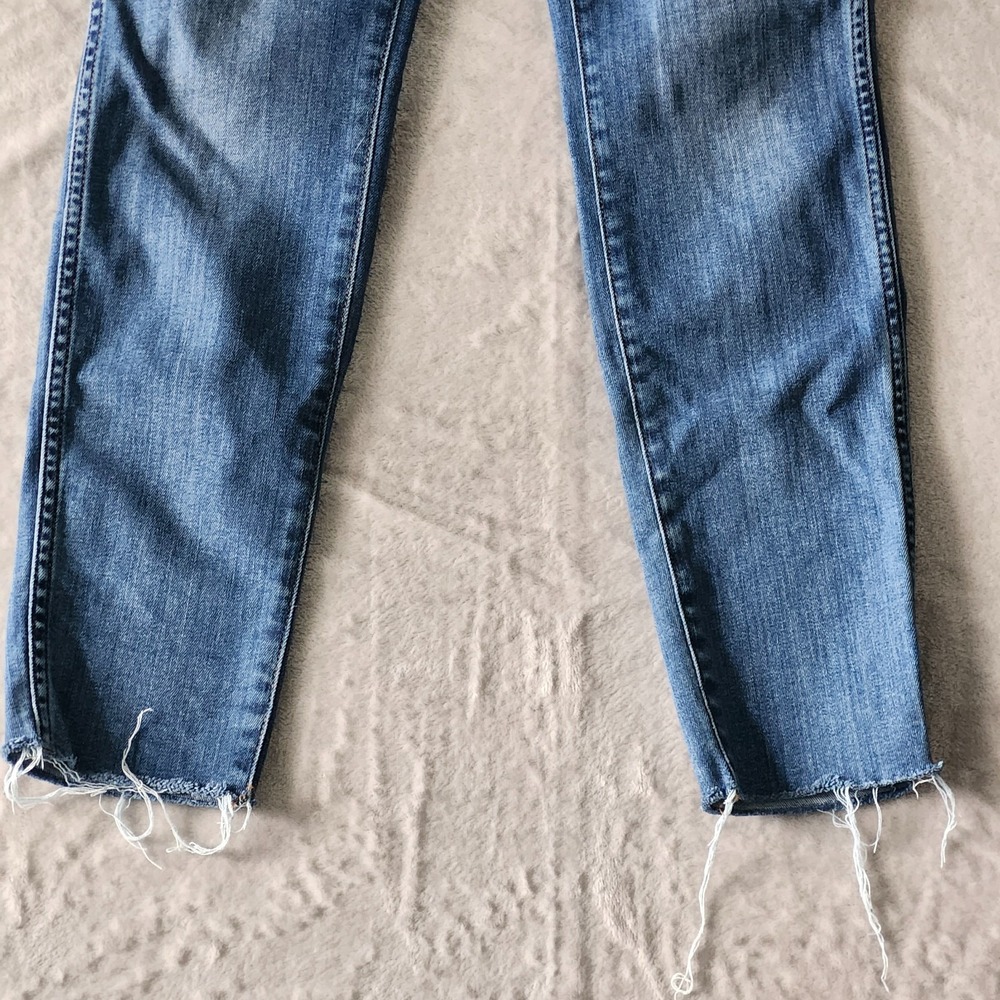 Madewell Jeans Womens 26 Blue 10" High Rise Skinny‎ Raw Hem Medium Wash  Stretch - Picture 4 of 12